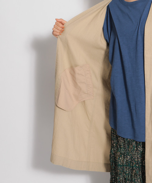 niko and...（ニコアンド）の「ヨーロピアンリネンレーヨンロングコート（その他アウター・レディース・ブラウン/ライトブラウン/キャメル・MEDIUM/LARGE）」の14枚目の写真