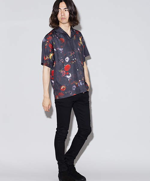 NO ID.（ノーアイディ）の「mhs1434-花柄ｼｮｰﾄｶﾗｰBIG-SH シャツ（シャツ/ブラウス・メンズ・ホワイト/レッド/ブルー・1/2）」の21枚目の写真