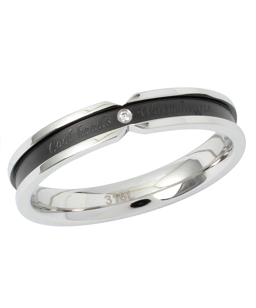 SiNCERE(シンシア)の「Message&One Point Ring/メッセージ&ワンポイント リング キュービックジルコニア入り(リング・レディース・ライトブルー/ブラック/シルバー/ピンクゴールド/ライトピンク/ガンメタ・11号/13号/17号/19号/21号/15号/9号)」の2枚目の写真