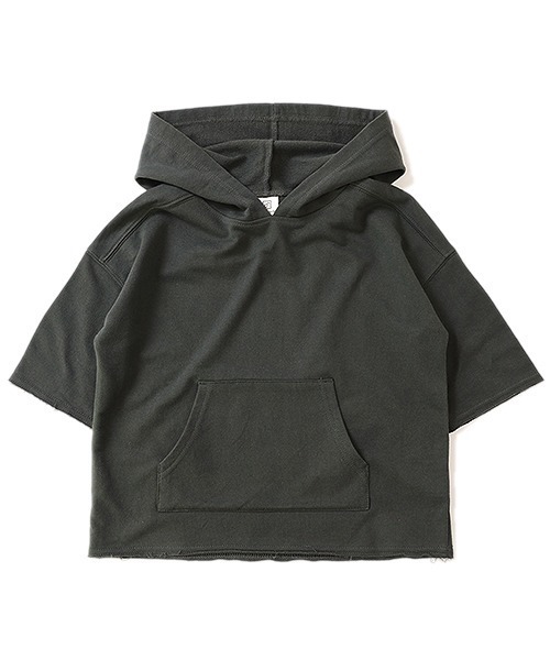 devirock(デビロック)の「切りっぱなしミニ裏毛7分袖パーカー(パーカー・キッズ・パープル/カーキ/ライトブラウン/ブルーグレー/モカ/ラベンダー/杢グレー/スミクロ/パープル系その他/ベージュ・80cm/90cm/110cm/100cm/120cm/130cm/140cm/150cm/160cm)」の20枚目の写真