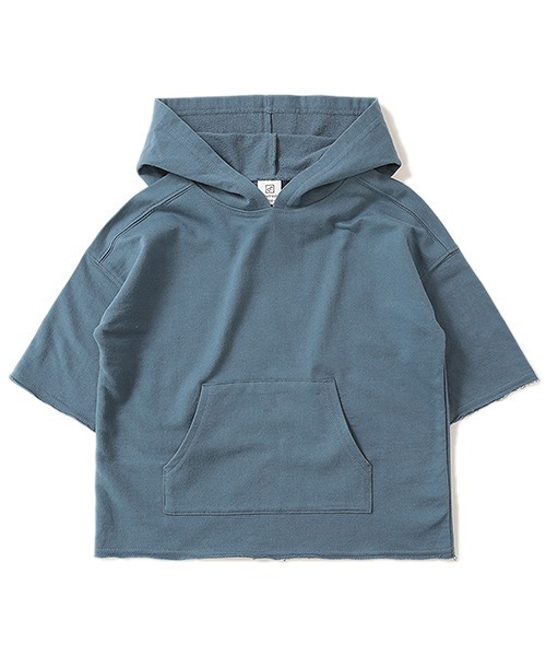 devirock(デビロック)の「切りっぱなしミニ裏毛7分袖パーカー(パーカー・キッズ・パープル/カーキ/ライトブラウン/ブルーグレー/モカ/ラベンダー/杢グレー/スミクロ/パープル系その他/ベージュ・80cm/90cm/110cm/100cm/120cm/130cm/140cm/150cm/160cm)」の19枚目の写真