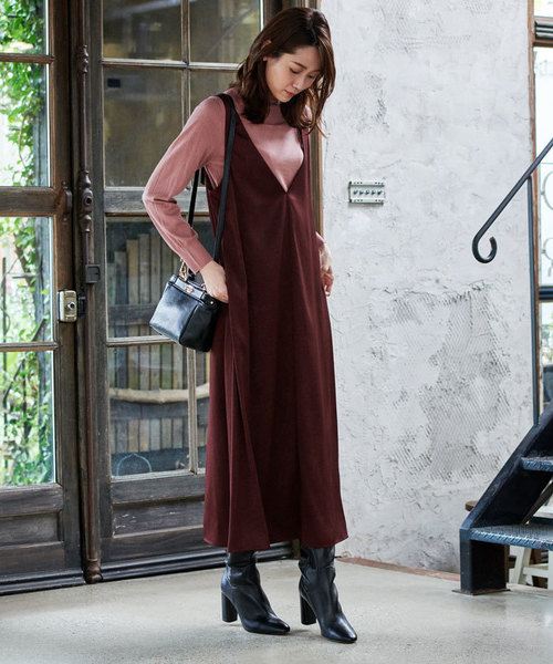 1月号掲載 ワンピース ワンピース ワンピース ワンピース Oggi Anayi アナイ のファッション スエードチョウサテンキャミ