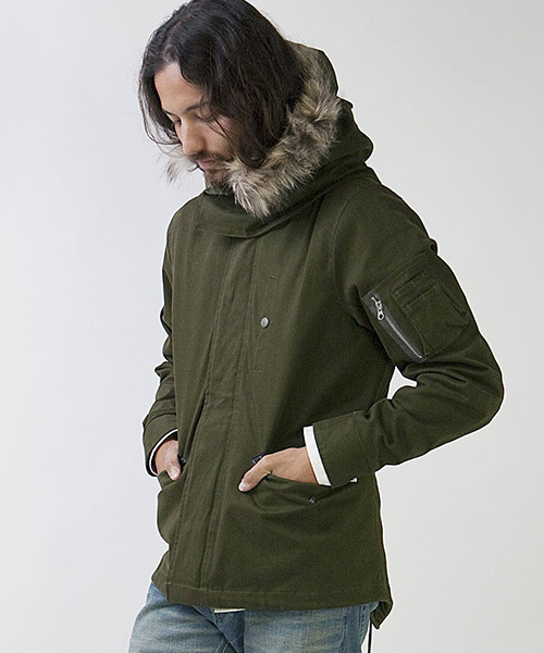 rehacer(レアセル)の「Contract Militaly Jacket(モッズコート・メンズ・ブラック/カーキ/ネイビー・LARGE/MEDIUM/SMALL)」の2枚目の写真