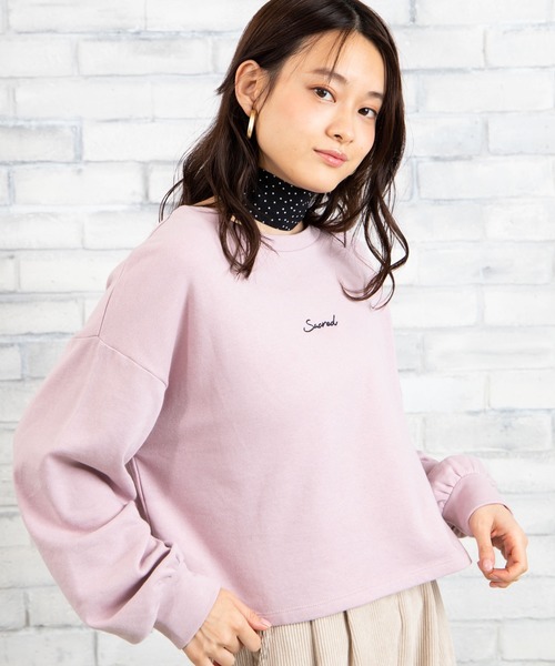 WEGO（ウィゴー）の「WEGO/【2点セット】スカーフ付きスウェット（スウェット・レディース・スミクロ/アイボリー/ピンク/ベージュ/ライトピンク・FREE）」の5枚目の写真