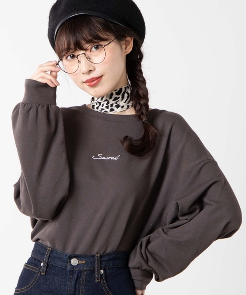 WEGO（ウィゴー）の「WEGO/【2点セット】スカーフ付きスウェット（スウェット・レディース・スミクロ/アイボリー/ピンク/ベージュ/ライトピンク・FREE）」の2枚目の写真