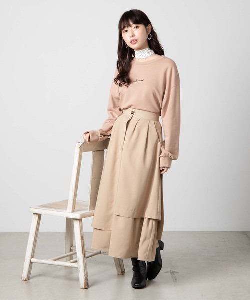 WEGO（ウィゴー）の「WEGO/【2点セット】スカーフ付きスウェット（スウェット・レディース・スミクロ/アイボリー/ピンク/ベージュ/ライトピンク・FREE）」の15枚目の写真