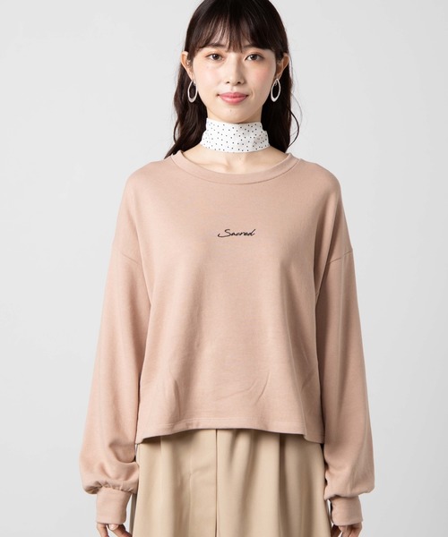 WEGO（ウィゴー）の「WEGO/【2点セット】スカーフ付きスウェット（スウェット・レディース・スミクロ/アイボリー/ピンク/ベージュ/ライトピンク・FREE）」の22枚目の写真