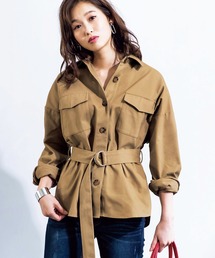 GeeRA | ベルト付ミリタリージャケット(ミリタリージャケット)