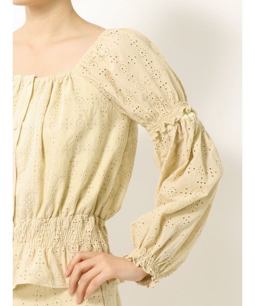 dazzlin(ダズリン)の「【ももち×dazzlin】4WAYレースブラウス(シャツ/ブラウス・レディース・ホワイト/ベージュ/サーモンピンク/ブラック・FREE)」の21枚目の写真