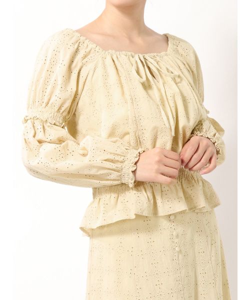 dazzlin(ダズリン)の「【ももち×dazzlin】4WAYレースブラウス(シャツ/ブラウス・レディース・ホワイト/ベージュ/サーモンピンク/ブラック・FREE)」の19枚目の写真