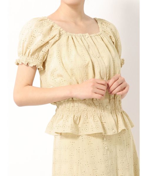 dazzlin(ダズリン)の「【ももち×dazzlin】4WAYレースブラウス(シャツ/ブラウス・レディース・ホワイト/ベージュ/サーモンピンク/ブラック・FREE)」の18枚目の写真