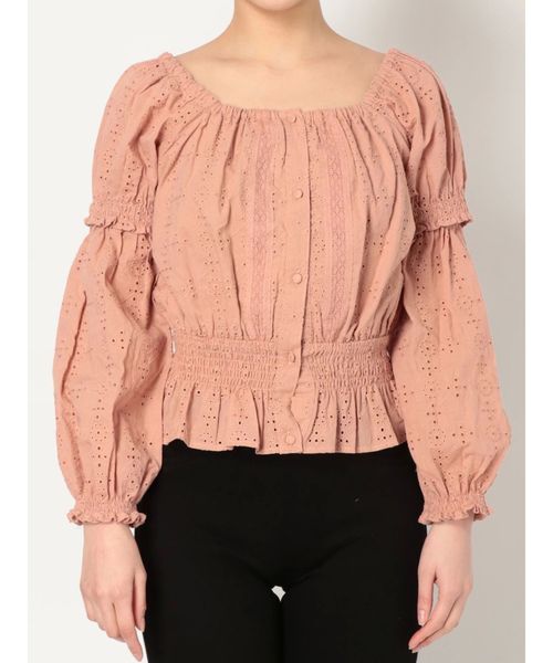 dazzlin(ダズリン)の「【ももち×dazzlin】4WAYレースブラウス(シャツ/ブラウス・レディース・ホワイト/ベージュ/サーモンピンク/ブラック・FREE)」の17枚目の写真