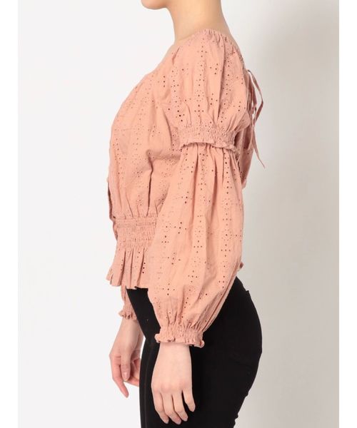 dazzlin(ダズリン)の「【ももち×dazzlin】4WAYレースブラウス(シャツ/ブラウス・レディース・ホワイト/ベージュ/サーモンピンク/ブラック・FREE)」の16枚目の写真