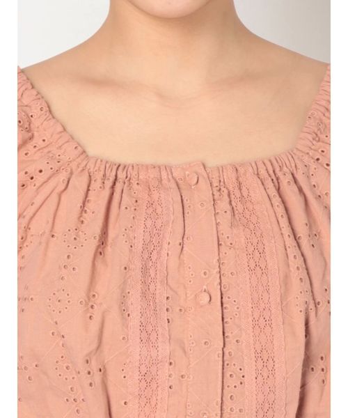 dazzlin(ダズリン)の「【ももち×dazzlin】4WAYレースブラウス(シャツ/ブラウス・レディース・ホワイト/ベージュ/サーモンピンク/ブラック・FREE)」の14枚目の写真