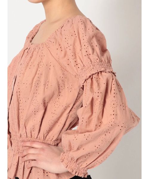 dazzlin(ダズリン)の「【ももち×dazzlin】4WAYレースブラウス(シャツ/ブラウス・レディース・ホワイト/ベージュ/サーモンピンク/ブラック・FREE)」の13枚目の写真