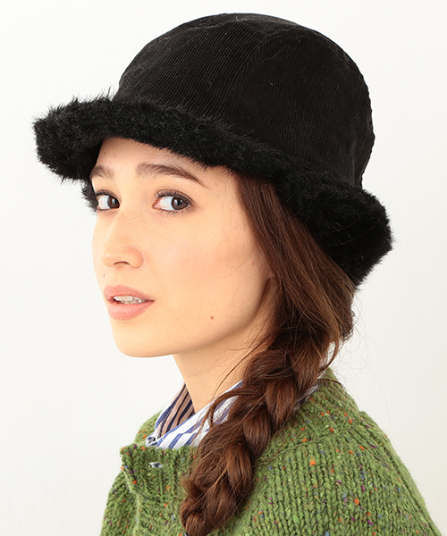 BEAMS BOY（ビームスボーイ）の「Cableami×BEAMS BOY / HUNT CAP（キャップ・レディース・ブラック/ダークブラウン・ONE SIZE）」の2枚目の写真