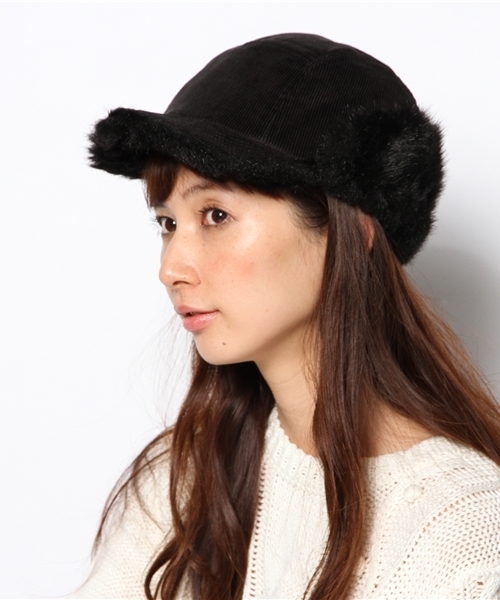 BEAMS BOY（ビームスボーイ）の「Cableami×BEAMS BOY / HUNT CAP（キャップ・レディース・ブラック/ダークブラウン・ONE SIZE）」の9枚目の写真