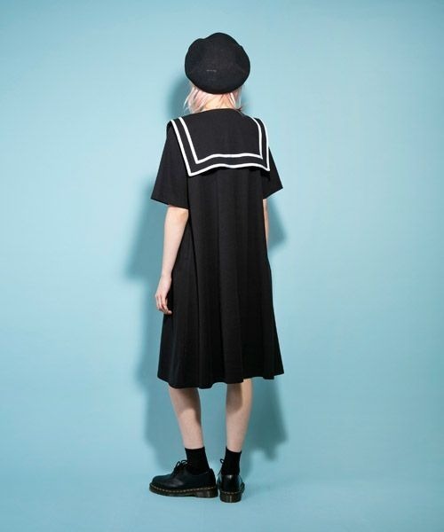 Candy Stripper（キャンディストリッパー）の「SAILOR RIB ワンピース（ワンピース・レディース・ブラック/チャコールグレー・2）」の8枚目の写真