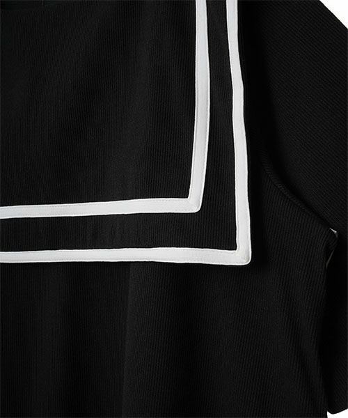 Candy Stripper（キャンディストリッパー）の「SAILOR RIB ワンピース（ワンピース・レディース・ブラック/チャコールグレー・2）」の6枚目の写真