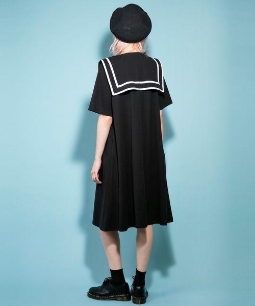 Candy Stripper（キャンディストリッパー）の「SAILOR RIB ワンピース（ワンピース・レディース・ブラック/チャコールグレー・2）」の10枚目の写真
