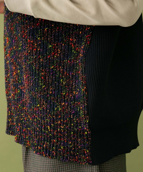 UNITED TOKYO（ユナイテッドトウキョウ）の「ネオンネップオーバーサイズニットベスト（ベスト・メンズ・ブラック/ベージュ・FREE）」の9枚目の写真