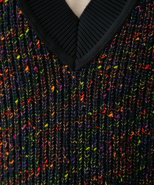 UNITED TOKYO（ユナイテッドトウキョウ）の「ネオンネップオーバーサイズニットベスト（ベスト・メンズ・ブラック/ベージュ・FREE）」の11枚目の写真