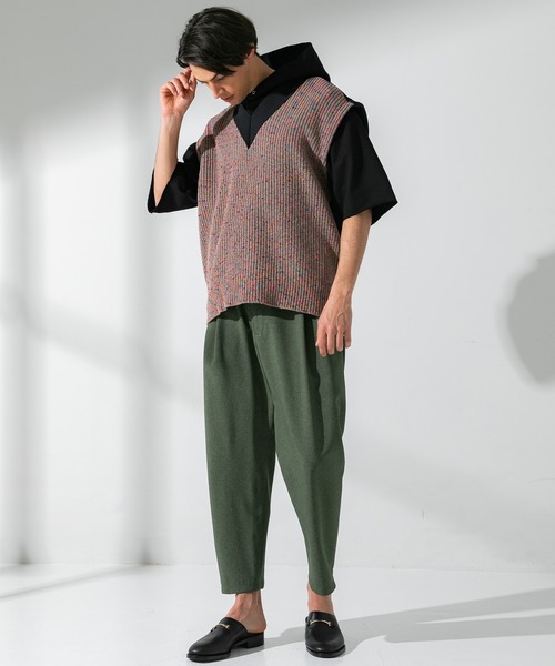 UNITED TOKYO（ユナイテッドトウキョウ）の「ネオンネップオーバーサイズニットベスト（ベスト・メンズ・ブラック/ベージュ・FREE）」の12枚目の写真