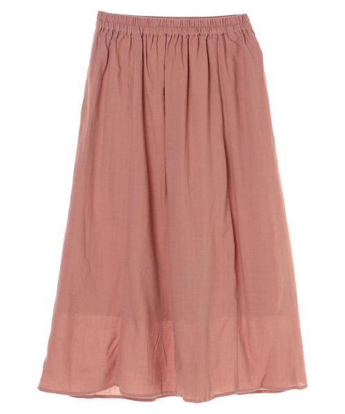 earth music&ecology（アースミュージックアンドエコロジー）の「チェックサッカーセミフレアスカート ＊（スカート・レディース・ミント/ベージュ/ネイビー/ピンク・FREE）」の17枚目の写真