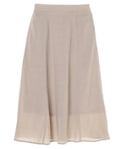 earth music&ecology（アースミュージックアンドエコロジー）の「チェックサッカーセミフレアスカート ＊（スカート・レディース・ミント/ベージュ/ネイビー/ピンク・FREE）」の11枚目の写真