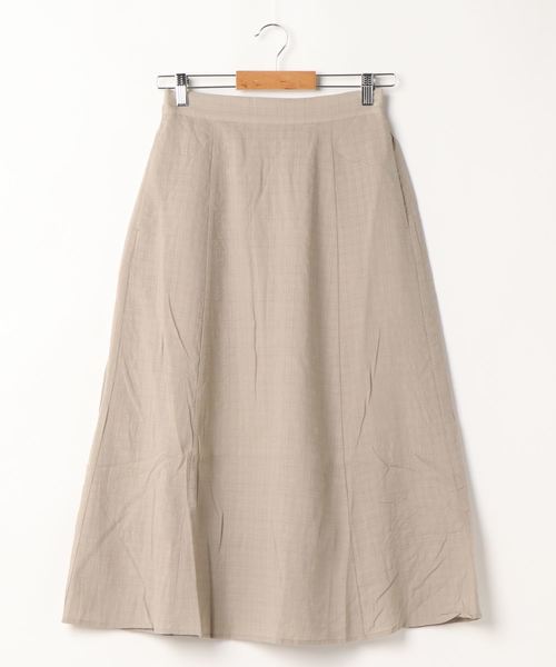 earth music&ecology（アースミュージックアンドエコロジー）の「チェックサッカーセミフレアスカート ＊（スカート・レディース・ミント/ベージュ/ネイビー/ピンク・FREE）」の8枚目の写真