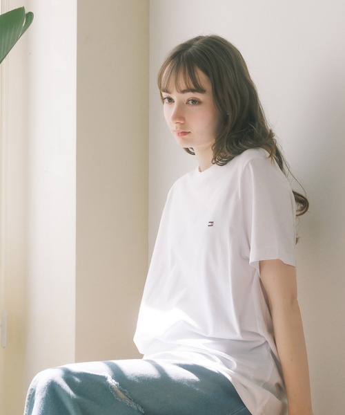 TOMMY HILFIGER（トミーヒルフィガー）の「Tommy Hilfiger/トミーヒルフィガー SHORTSLEEVE CORE FLAG CREWNECK TEE 半袖Tシャツ メンズ 夏物 夏服（Tシャツ/カットソー・メンズ・ネイビー/ホワイト/ブラック/レッド/グレー/アクア・S/M/L/XL）」の7枚目の写真