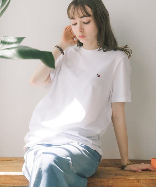 TOMMY HILFIGER（トミーヒルフィガー）の「Tommy Hilfiger/トミーヒルフィガー SHORTSLEEVE CORE FLAG CREWNECK TEE 半袖Tシャツ メンズ 夏物 夏服（Tシャツ/カットソー・メンズ・ネイビー/ホワイト/ブラック/レッド/グレー/アクア・S/M/L/XL）」の8枚目の写真