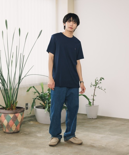 TOMMY HILFIGER（トミーヒルフィガー）の「Tommy Hilfiger/トミーヒルフィガー SHORTSLEEVE CORE FLAG CREWNECK TEE 半袖Tシャツ メンズ 夏物 夏服（Tシャツ/カットソー・メンズ・ネイビー/ホワイト/ブラック/レッド/グレー/アクア・S/M/L/XL）」の11枚目の写真