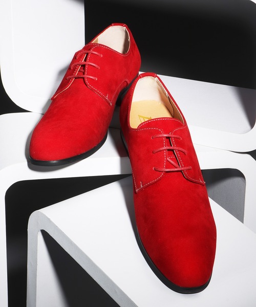 AAA+（サンエープラス）の「AAA+ スエード外羽プレーントゥ（ドレスシューズ・メンズ・ブラック/レッド/ダークブラウン/ネイビー/ブラウン・41/39/40/42/43/44）」の5枚目の写真