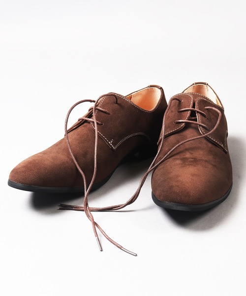 AAA+（サンエープラス）の「AAA+ スエード外羽プレーントゥ（ドレスシューズ・メンズ・ブラック/レッド/ダークブラウン/ネイビー/ブラウン・41/39/40/42/43/44）」の7枚目の写真