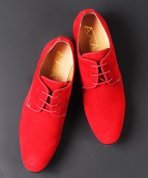 AAA+（サンエープラス）の「AAA+ スエード外羽プレーントゥ（ドレスシューズ・メンズ・ブラック/レッド/ダークブラウン/ネイビー/ブラウン・41/39/40/42/43/44）」の10枚目の写真