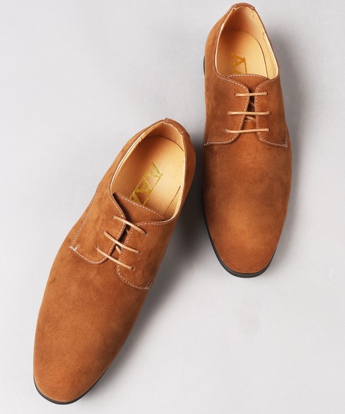 AAA+（サンエープラス）の「AAA+ スエード外羽プレーントゥ（ドレスシューズ・メンズ・ブラック/レッド/ダークブラウン/ネイビー/ブラウン・41/39/40/42/43/44）」の8枚目の写真