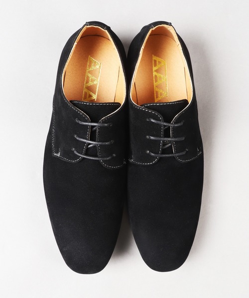 AAA+（サンエープラス）の「AAA+ スエード外羽プレーントゥ（ドレスシューズ・メンズ・ブラック/レッド/ダークブラウン/ネイビー/ブラウン・41/39/40/42/43/44）」の6枚目の写真