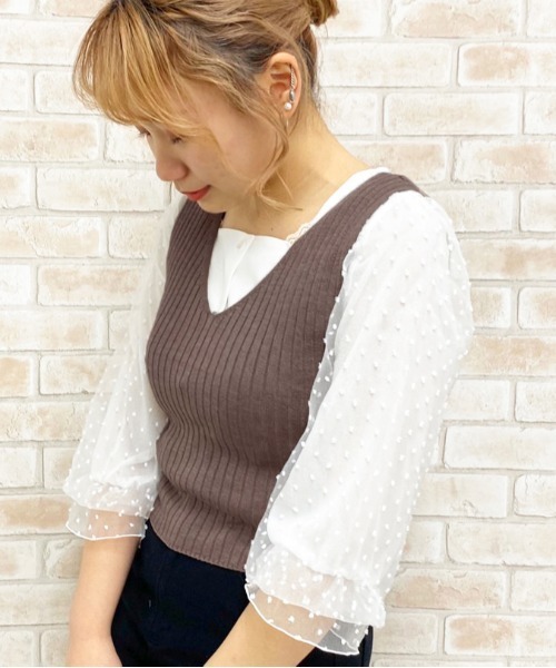 apres jour（アプレジュール）の「ベスト×ブラウスセット【ZOZOTOWN限定アイテム】（シャツ/ブラウス・レディース・ブラック/その他/モカ/ライトベージュ・フリー）」の12枚目の写真