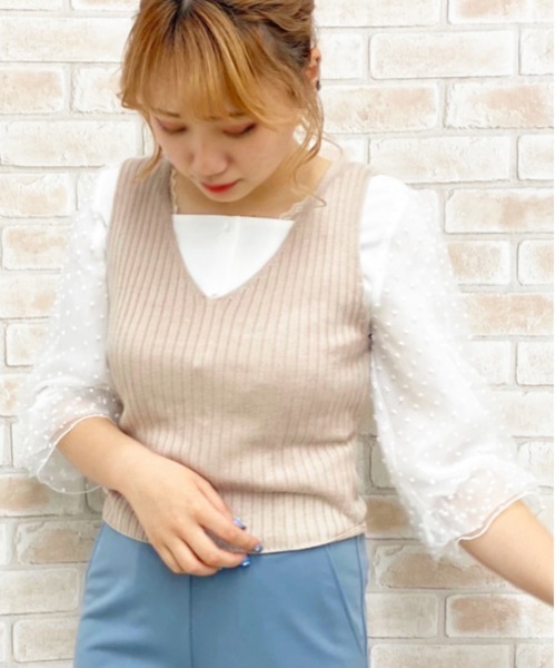 apres jour（アプレジュール）の「ベスト×ブラウスセット【ZOZOTOWN限定アイテム】（シャツ/ブラウス・レディース・ブラック/その他/モカ/ライトベージュ・フリー）」の16枚目の写真