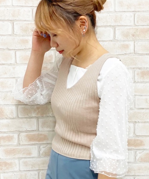 apres jour（アプレジュール）の「ベスト×ブラウスセット【ZOZOTOWN限定アイテム】（シャツ/ブラウス・レディース・ブラック/その他/モカ/ライトベージュ・フリー）」の17枚目の写真