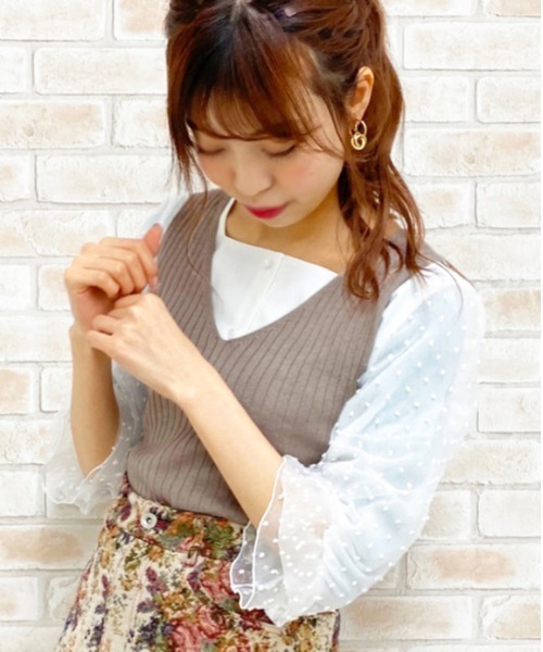 apres jour（アプレジュール）の「ベスト×ブラウスセット【ZOZOTOWN限定アイテム】（シャツ/ブラウス・レディース・ブラック/その他/モカ/ライトベージュ・フリー）」の20枚目の写真