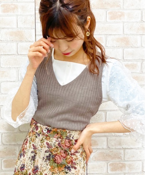 apres jour（アプレジュール）の「ベスト×ブラウスセット【ZOZOTOWN限定アイテム】（シャツ/ブラウス・レディース・ブラック/その他/モカ/ライトベージュ・フリー）」の21枚目の写真
