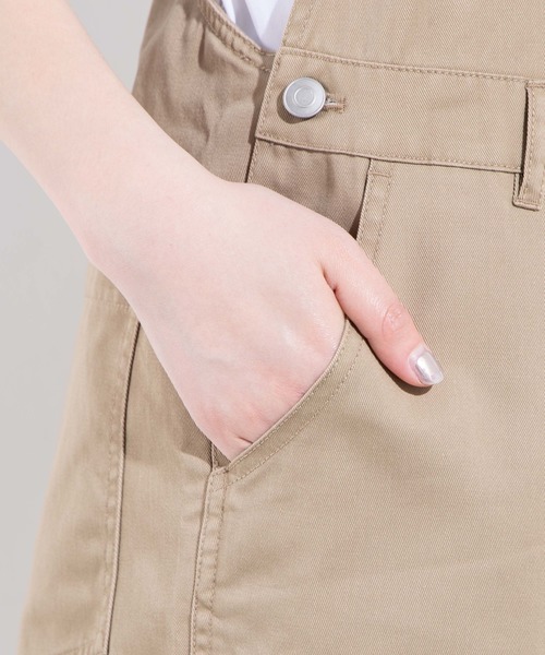 WEGO（ウィゴー）の「WEGO/チノオーバーオール（サロペット/オーバーオール・レディース・ベージュ/ホワイト・FREE）」の10枚目の写真