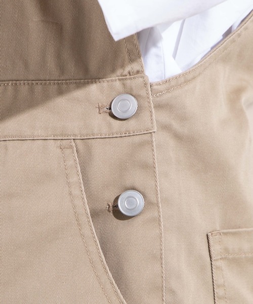 WEGO（ウィゴー）の「WEGO/チノオーバーオール（サロペット/オーバーオール・レディース・ベージュ/ホワイト・FREE）」の9枚目の写真