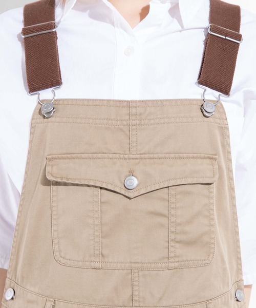 WEGO（ウィゴー）の「WEGO/チノオーバーオール（サロペット/オーバーオール・レディース・ベージュ/ホワイト・FREE）」の8枚目の写真