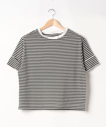 AMERICAN HOLIC | 袖折り返しクルーネックゆるカットプルオーバー(Tシャツ/カットソー)