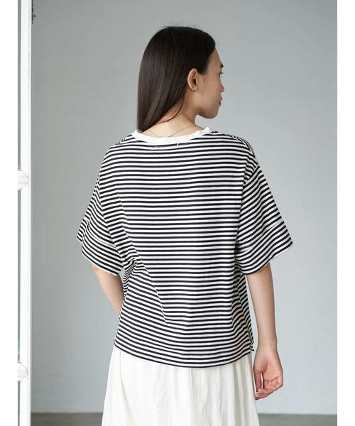 AMERICAN HOLIC（アメリカンホリック）の「袖折り返しクルーネックゆるカットプルオーバー　＊〇（Tシャツ/カットソー・レディース・ブラック/オフホワイト/ピンクベージュ/その他7・FREE）」の11枚目の写真