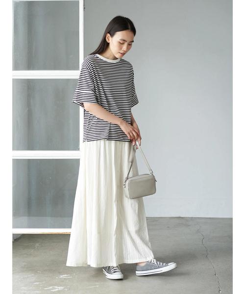 AMERICAN HOLIC（アメリカンホリック）の「袖折り返しクルーネックゆるカットプルオーバー　＊〇（Tシャツ/カットソー・レディース・ブラック/オフホワイト/ピンクベージュ/その他7・FREE）」の15枚目の写真