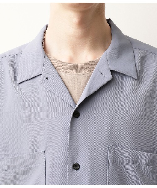 JUNRED（ジュンレッド）の「オープンカラーWポケットシャツ（シャツ/ブラウス・メンズ・ブラック/ベージュ/サックスブルー・S/M/L）」の20枚目の写真